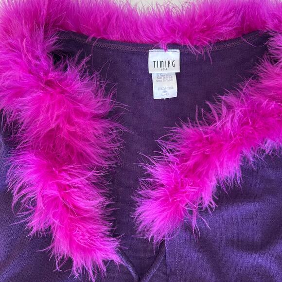 y2k fur collar cardigan - Picture 7 of 7